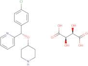 (S)-2-((4-Chlorophenyl)(piperidin-4-yloxy)methyl)pyridine (2R,3R)-2,3-dihydroxysuccinate ee