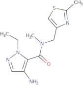 4-Amino-1-ethyl-N-methyl-N-[(2-methyl-1,3-thiazol-4-yl)methyl]-1H-pyrazole-5-carboxamide