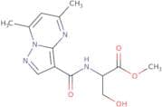 Methyl 2-({5,7-dimethylpyrazolo[1,5-a]pyrimidin-3-yl}formamido)-3-hydroxypropanoate