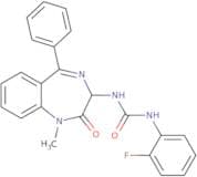1-(1-methyl-2-oxo-5-phenyl-2,3-dihydro-1H-1,4-diazepin-3-yl)-3-(2-fluorophenyl)urea
