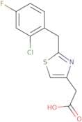 2-{2-[(2-Chloro-4-fluorophenyl)methyl]-1,3-thiazol-4-yl}acetic acid