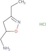 (3-Ethyl-4,5-dihydro-1,2-oxazol-5-yl)methanamine hydrochloride