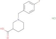 1-[(4-Fluorophenyl)methyl]piperidine-3-carboxylic acid hydrochloride
