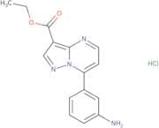 Ethyl 7-(3-aminophenyl)pyrazolo[1,5-a]pyrimidine-3-carboxylate hydrochloride