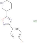3-[3-(4-Fluorophenyl)-1,2,4-oxadiazol-5-yl]piperidine hydrochloride