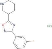 3-[3-(3-Fluorophenyl)-1,2,4-oxadiazol-5-yl]piperidine hydrochloride