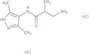 3-Amino-N-(3,5-dimethyl-1H-pyrazol-4-yl)-2-methylpropanamide dihydrochloride