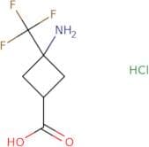 3-Amino-3-(trifluoromethyl)cyclobutane-1-carboxylic acid hydrochloride