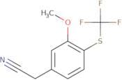 2-{3-Methoxy-4-[(trifluoromethyl)sulfanyl]phenyl}acetonitrile