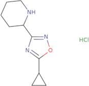 2-(5-Cyclopropyl-1,2,4-oxadiazol-3-yl)piperidine hydrochloride