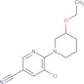 5-Chloro-6-(3-ethoxypiperidin-1-yl)pyridine-3-carbonitrile