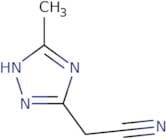 2-(3-methyl-1H-1,2,4-triazol-5-yl)acetonitrile