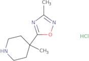 4-Methyl-4-(3-methyl-1,2,4-oxadiazol-5-yl)piperidine hydrochloride