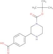 4-{4-[(tert-Butoxy)carbonyl]piperazin-2-yl}benzoic acid
