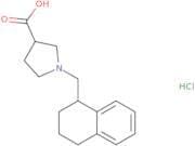 1-(1,2,3,4-Tetrahydronaphthalen-1-ylmethyl)pyrrolidine-3-carboxylic acid hydrochloride