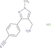 4-[4-(Aminomethyl)-1-methyl-1H-pyrazol-3-yl]benzonitrile hydrochloride