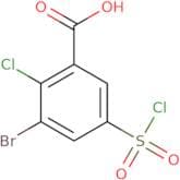 3-Bromo-2-chloro-5-(chlorosulfonyl)benzoic acid
