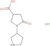 5-Oxo-1-(pyrrolidin-3-yl)pyrrolidine-3-carboxylic acid hydrochloride