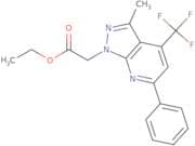 Ethyl [3-methyl-6-phenyl-4-(trifluoromethyl)-1H-pyrazolo[3,4-b]pyridin-1-yl]acetate