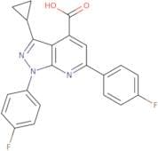 3-Cyclopropyl-1,6-bis(4-fluorophenyl)-1H-pyrazolo[3,4-b]pyridine-4-carboxylic acid