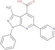 3-Methyl-1-phenyl-6-(pyridin-3-yl)-1H-pyrazolo[3,4-b]pyridine-4-carboxylic acid