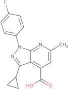 3-Cyclopropyl-1-(4-fluorophenyl)-6-methyl-1H-pyrazolo[3,4-b]pyridine-4-carboxylic acid