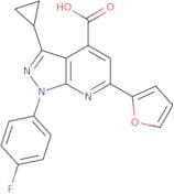3-Cyclopropyl-1-(4-fluorophenyl)-6-(furan-2-yl)-1H-pyrazolo[3,4-b]pyridine-4-carboxylic acid