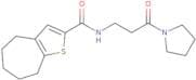 N-[3-Oxo-3-(pyrrolidin-1-yl)propyl]-4H,5H,6H,7H,8H-cyclohepta[b]thiophene-2-carboxamide