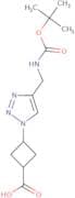 rac-(1R,3R)-3-[4-({[(tert-Butoxy)carbonyl]amino}methyl)-1H-1,2,3-triazol-1-yl]cyclobutane-1-carbox…