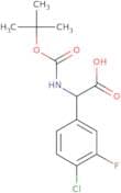 [(tert-Butoxycarbonyl)amino](4-chloro-3-fluorophenyl)acetic acid