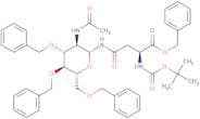 N-omega-(2-Acetamido-3,4,6-tri-O-benzyl-2-deoxy-b-D-glucopyranosyl)-N-a-Boc-L-asparagine benzyl es…