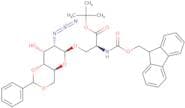 O-(2-Azido-4,6-O-benzylidene-2-deoxy-a-D-galactopyranosyl)-N-[(9H-fluoren-9-ylmethoxy)carbonyl]-L-…