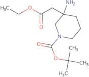 tert-butyl 3-amino-3-(2-ethoxy-2-oxoethyl)piperidine-1-carboxylate