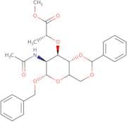 Benzyl 2-acetamido-4,6-O-benzylidene-2-deoxy-a-D-muramic acid methyl ester