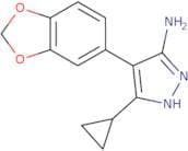 4-(1,3-Dioxaindan-5-yl)-3-cyclopropyl-1H-pyrazol-5-amine