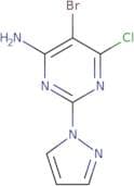 5-Bromo-6-chloro-2-(1H-pyrazol-1-yl)pyrimidin-4-amine