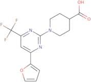 1-[4-(Furan-2-yl)-6-(trifluoromethyl)pyrimidin-2-yl]piperidine-4-carboxylic acid