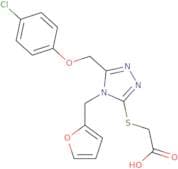 2-({5-[(4-Chlorophenoxy)methyl]-4-[(furan-2-yl)methyl]-4H-1,2,4-triazol-3-yl}sulfanyl)acetic acid