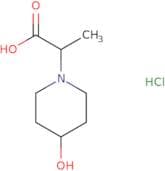 2-(4-Hydroxypiperidin-1-yl)propanoic acid hydrochloride