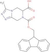 7-{[(9H-Fluoren-9-yl)methoxy]carbonyl}-3-methyl-5H,6H,7H,8H-[1,2,4]triazolo[4,3-a]pyrazine-6-carbo…