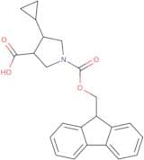 rac-(3R,4R)-4-Cyclopropyl-1-{[(9H-fluoren-9-yl)methoxy]carbonyl}pyrrolidine-3-carboxylic acid