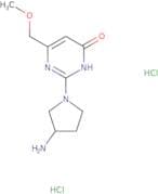 2-(3-Aminopyrrolidin-1-yl)-6-(methoxymethyl)pyrimidin-4-ol dihydrochloride