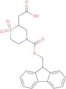 2-(4-{[(9H-Fluoren-9-yl)methoxy)carbonyl)-1,1-dioxidothiomorpholin-2-yl)acetic acid