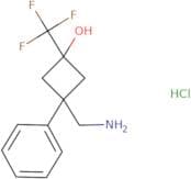 3-(Aminomethyl)-3-phenyl-1-(trifluoromethyl)cyclobutan-1-ol hydrochloride