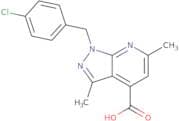1-[(4-Chlorophenyl)methyl]-3,6-dimethyl-1H-pyrazolo[3,4-b]pyridine-4-carboxylic acid