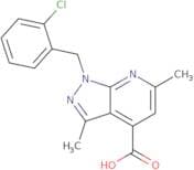 1-[(2-Chlorophenyl)methyl]-3,6-dimethyl-1H-pyrazolo[3,4-b]pyridine-4-carboxylic acid