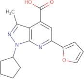 1-Cyclopentyl-6-(furan-2-yl)-3-methyl-1H-pyrazolo[3,4-b]pyridine-4-carboxylic acid