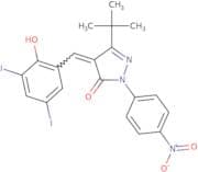3-(tert-butyl)-4-((2-hydroxy-3,5-diiodophenyl)methylene)-1-(4-nitrophenyl)-2-pyrazolin-5-one