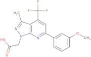 2-[6-(3-Methoxyphenyl)-3-methyl-4-(trifluoromethyl)-1H-pyrazolo[3,4-b]pyridin-1-yl]acetic acid