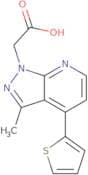 2-[3-Methyl-4-(thiophen-2-yl)-1H-pyrazolo[3,4-b]pyridin-1-yl]acetic acid